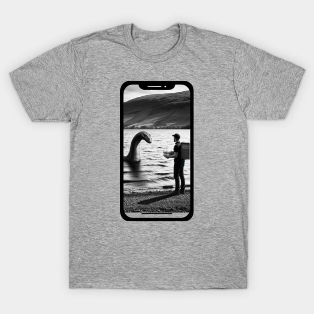 Funny Shirts Dad Shirts Funny Loch Ness Monster Shirt Novelty Retro Vintage Graphic Cool T Shirt Fathers Day Shirt T-Shirt by HoosierDaddy